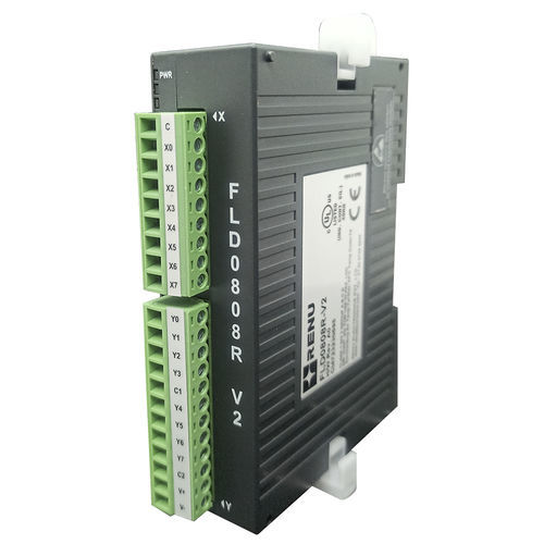 Módulo de extensión digital - FLD-0808R-V2 - Renu Electronics GmbH - 8 entradas digitales / 8 salidas de relé / en riel DIN