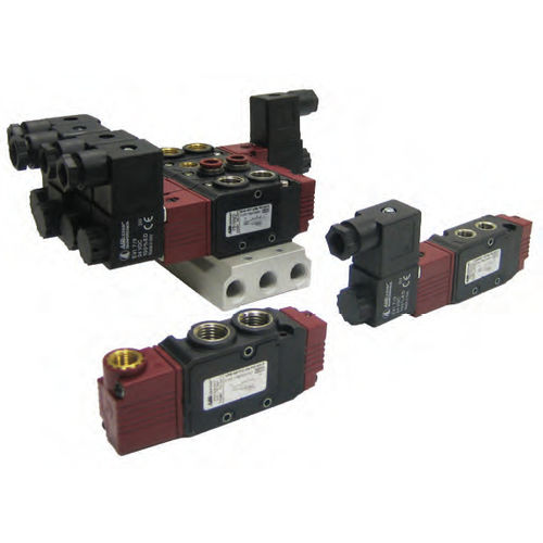 Distribuidor neumático de cajón - 125 EVR series - Aircomp by Stampotecnica - accionado por solenoide / de 5/2 vías / de 5/3 vías