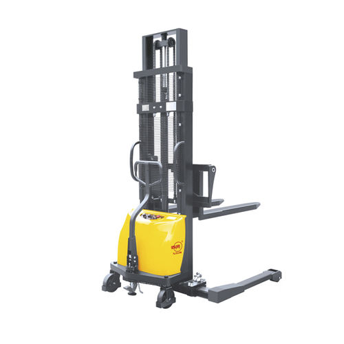 Apiladora semieléctrica - CTD15B-III - NINGBO RUYI JOINT STOCK CO., LTD - con operador a pie / 12 V / con largueros de retención