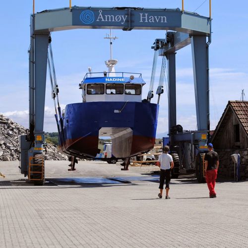 Pórtico autopropulsado - BHT 75 - Ascom SpA - para aplicaciones marinas