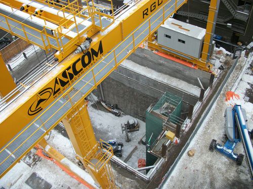 Pórtico en riel - RGC - Ascom SpA - para obra de elementos prefabricados