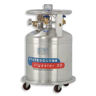 Dewar de laboratorio - Cryostor 30 - Statebourne Cryogenics Ltd. - para nitrógeno líquido / de almacenamiento / de acero inoxidable