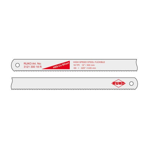 Hoja de sierra para metales - 31 series  - RUKO GmbH Präzisionswerkzeuge - HSS / para acero / con dentado fino