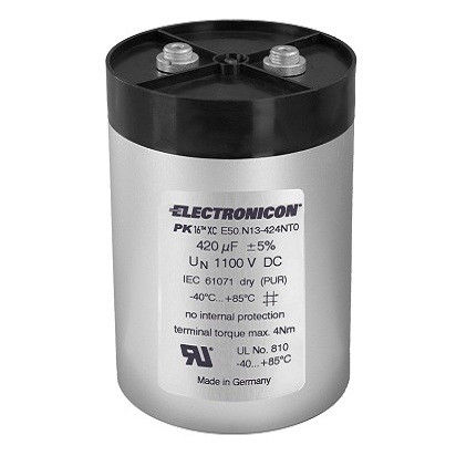 Condensador eléctrico de película - E50 PK16™ - ELECTRONICON Kondensatoren - cilíndrico / DC / de corriente fuerte