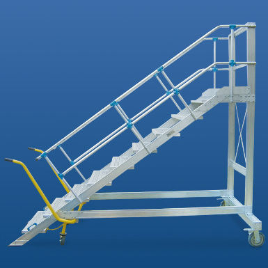 Escalera de tijera con ruedas - 10103 series - European Special Ladders, S.A. (ESLA) - portátil / fija / de aluminio