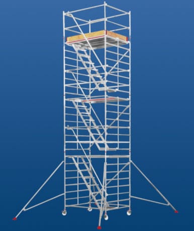 Torre de andamio móvil - 6576 series - European Special Ladders, S.A. (ESLA) - de fachada / modular / con escalera