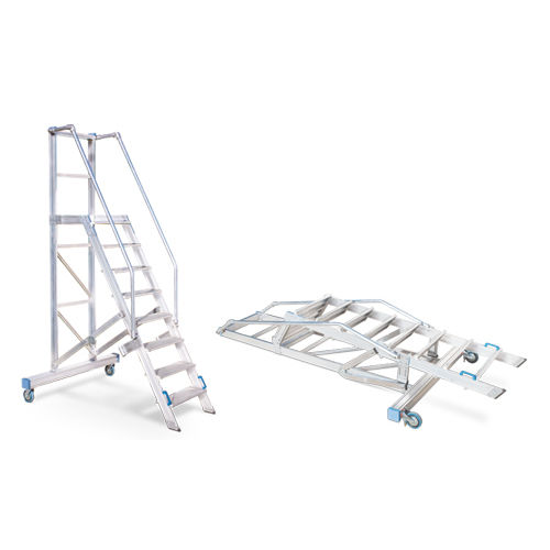 Escalera de tijera enrollable - 10105 series - European Special Ladders, S.A. (ESLA) - con ruedas / fija / de aluminio