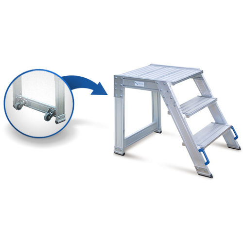 Escalera de tijera enrollable - 10400 series - European Special Ladders, S.A. (ESLA) - con ruedas / portátil / fija