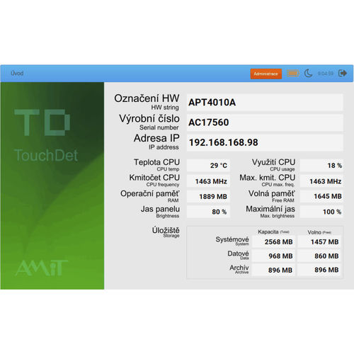 Software de visualización - TouchDet - AMiT, spol. s r.o. - de desarollo / de diseño / de creación