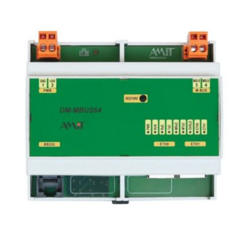 Convertidor de protocolos - DM-MBUS64 - AMiT, spol. s r.o. - Ethernet / RS232 / M-Bus