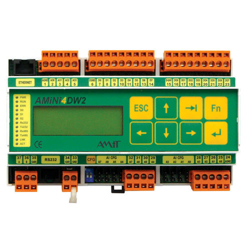 Autómata programable compacto - AMiNi4DW2  - AMiT, spol. s r.o. - en riel DIN / con E/S integradas / entradas digitales