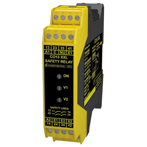 Relé de seguridad de parada de emergencia - CO13XXL - COMITRONIC - BTI - 2NA / 1NC / SIL