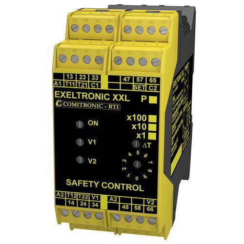 Relé de seguridad de parada de emergencia - EXELTRONIC XXL - COMITRONIC - BTI - 3NA / 2NA / 1NC