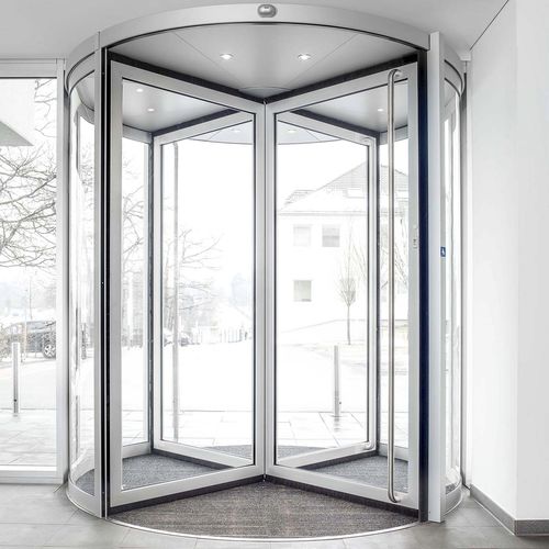 Puerta giratoria - KTV 3 - dormakaba - peatonal / acristalados / para interior