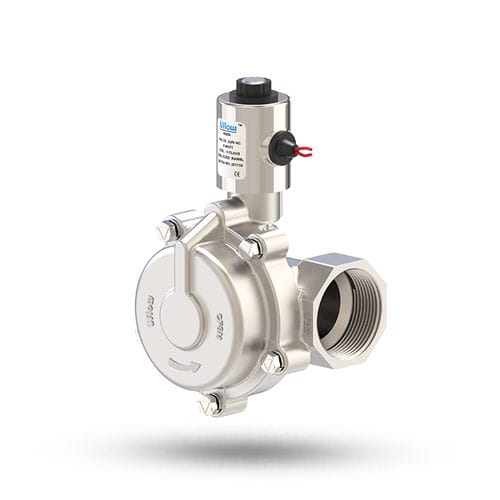 Electroválvula de pistón - HCP series  - UFLOW AUTOMATION - de control asistido / de 2 vías / NC