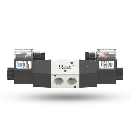 Distribuidor neumático de cajón - DCC series - UFLOW AUTOMATION - accionado neumáticamente / de 3/2 vías / compacto