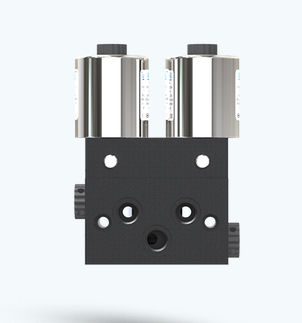 Distribuidor neumático de clapeta - DCP-1H23P060 - UFLOW AUTOMATION - de control asistido / de 5/2 vías / de aluminio