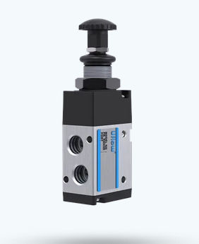 Distribuidor neumático de cajón - DCS-P series - UFLOW AUTOMATION - con boton pulsador / de 3/2 vías / compacto