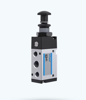 Distribuidor neumático de cajón - DCS-P series - UFLOW AUTOMATION - con boton pulsador / de 5/2 vías / compacto