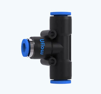 Racor neumático - V026040406 - UFLOW AUTOMATION - push-in / en T / de plástico