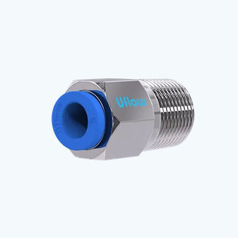 Racor neumático - VO-30 series - UFLOW AUTOMATION - push-in / roscado / de metal