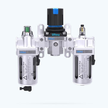 Filtro regulador lubricador de aire - PD-F series - UFLOW AUTOMATION - a presión / de policarbonato / de aluminio