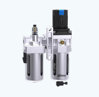 Filtro regulador lubricador de aire comprimido - PD-FR series - UFLOW AUTOMATION - a presión / de aluminio / de acero