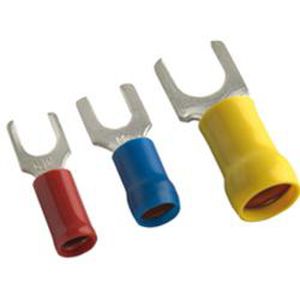 Terminal sin soldadura con horquilla - B100NRGF series  - MECATRACTION - tubular / aislado / de cobre