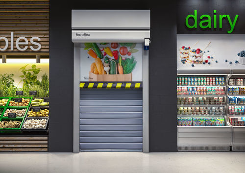 Puerta enrollable - EI120 - PUERTAS FERROFLEX SL - de acero / para la industria alimentaria / para interior
