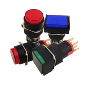 Botón pulsador con cabeza fungiforme - 40 series - Werner Electric GmbH - IP65 / compacto / con luz LED