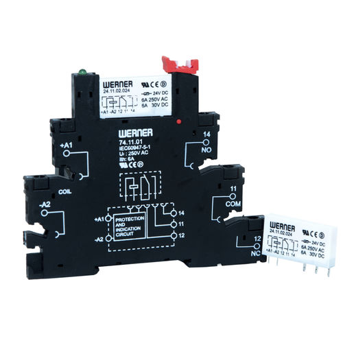 Relé electromecánico DC - 24 series - Werner Electric GmbH - AC / 1NA / 1NA/NC