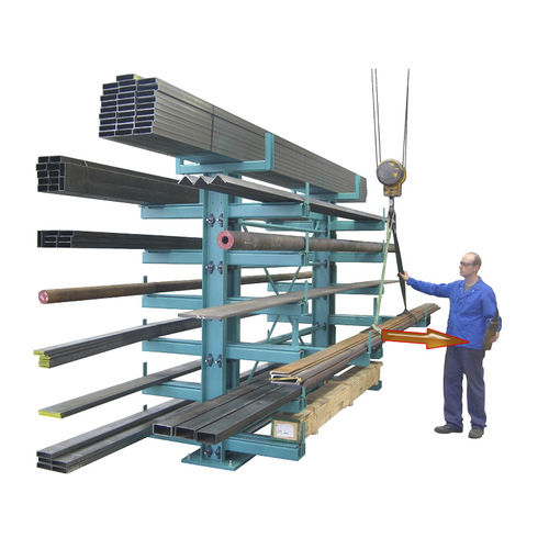Sistema de estanterías cantilever - Stierli-Bieger AG - doble cara / compacto / para carga alargada