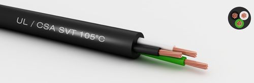 Cable eléctrico de alimentación - UL/cUL - SVT - MediKabel GmbH - aislado / multifilar / de cobre