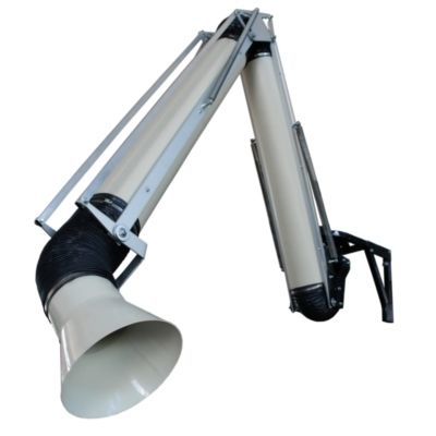Brazo de extracción de pared - EPP series - Airbravo Srl - flexible / rígido / para extractor de humos de soldadura