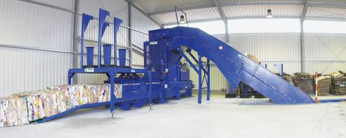 Prensa de balas para cartón - AVERMANN Maschinenfabrik GmbH & Co. KG - horizontal / de carga superior / de canal