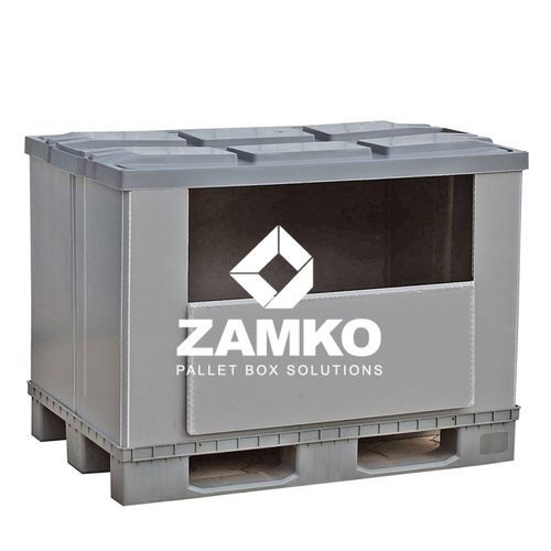 Caja-palé de plástico - PAN.e95.F - ZAMKO - para la logística / apilable / con tapa