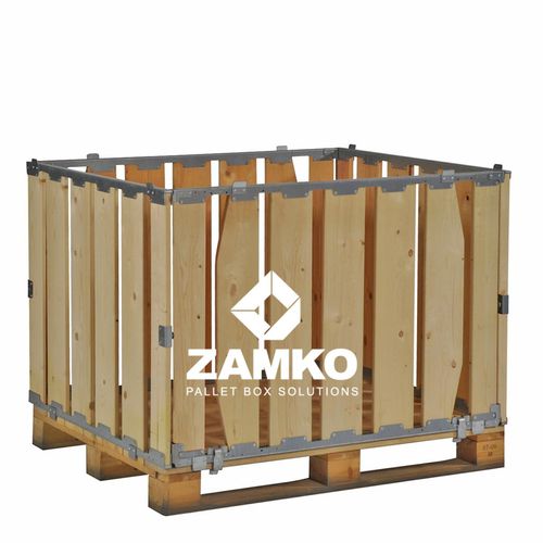 Caja-palé de madera - MPB.b80.P - ZAMKO - para almacenamiento / para piezas pequeñas / normalizada