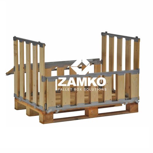 Caja-palé de madera - MPB.e70.F2 - ZAMKO - para almacenamiento / plegable / apilable