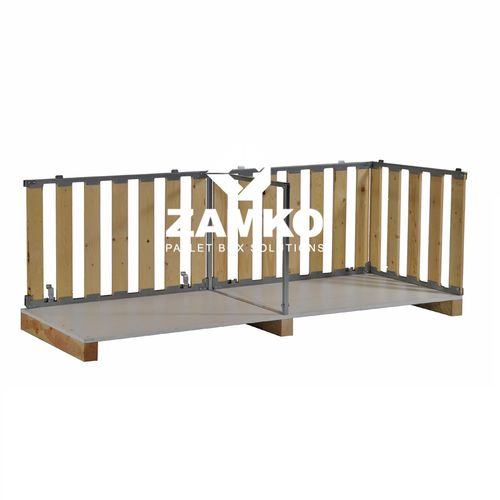 Caja-palé de madera - MPB.f70.W - ZAMKO - para almacenamiento / de transporte / plegable