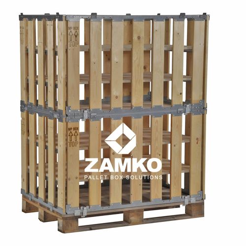 Caja-palé de madera - MPB.b160.S - ZAMKO - para almacenamiento / de transporte / reutilizable