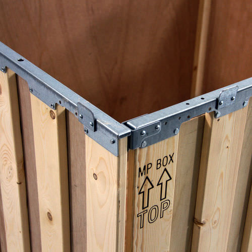 Caja-palé de acero - MPB.b80.C - ZAMKO - de contrachapado / para almacenamiento / plegable