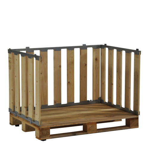 Caja-palé de madera - MPB.e70.T - ZAMKO - para almacenamiento / apilable / reutilizable