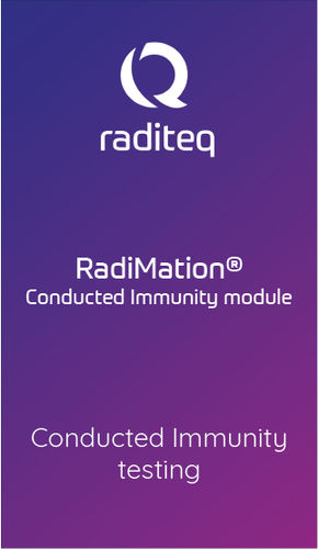 Software para prueba - RadiMation Conducted Immunity module (RMC1001A#020) - Raditeq B.V. - de medición