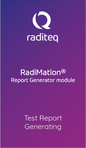 Software para prueba - RadiMation Automatic Report Generator module (RMC1001A#090) - Raditeq B.V. - de medición