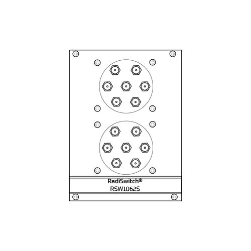 Conmutador unipolar - RadiSwitch 2x SP6T, SMA - 18GHz (RSW1062S) - Raditeq B.V. - RF