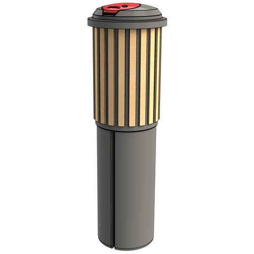 Cubo de basura de plástico - ZBin 300 - Zweva Rotomoulding NV - enterrado / para residuos urbanos / con tapa