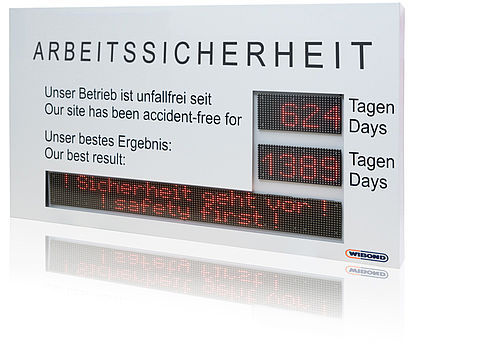 Panel de visualización LED - WIBOND safety - WIBOND Informationssysteme GmbH - de 8 dígitos / de información / de exterior