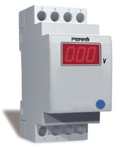 Voltímetro digital - PERRY ELECTRIC - en riel DIN / AC