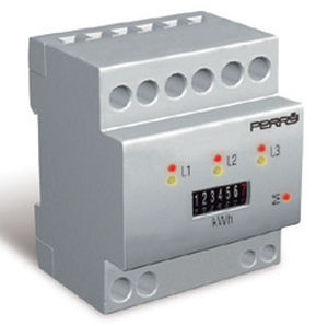 Contador de energía eléctrica trifásico - PERRY ELECTRIC - en riel DIN
