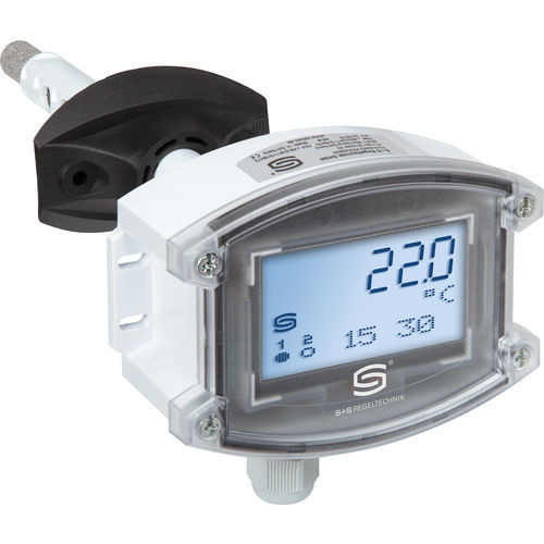 Termo-higrostato instalado en conducto - KHT-30W-I LCD - S+S Regeltechnik - electrónico / con pantalla LCD